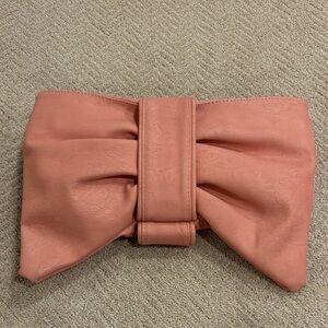 Pink Bow Clutch Bag